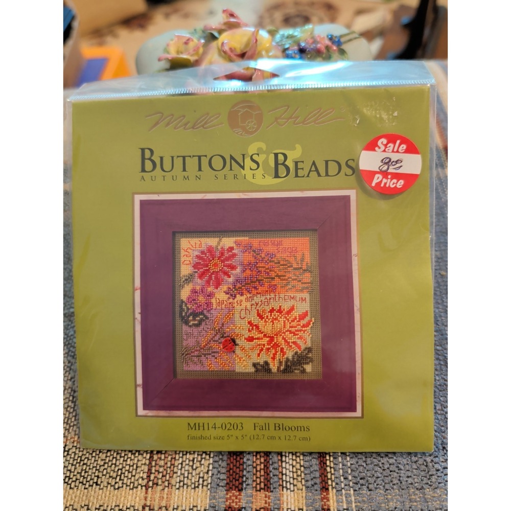 New Mill Hill Kit Buttons Beads Autumn Series MH14-0203 Fall Blooms